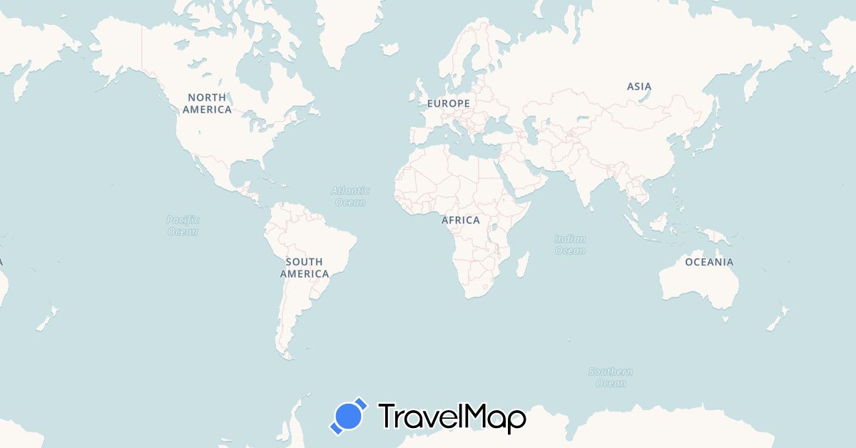 TravelMap itinerary: driving in Australia, Indonesia, New Zealand, Papua New Guinea, East Timor (Asia, Oceania)